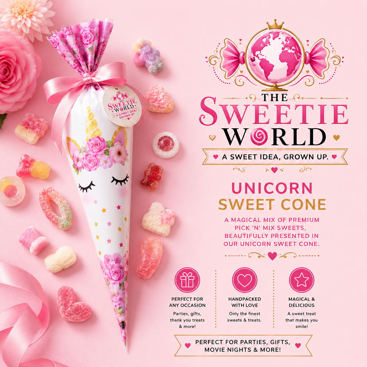 Unicorn Candy Cone